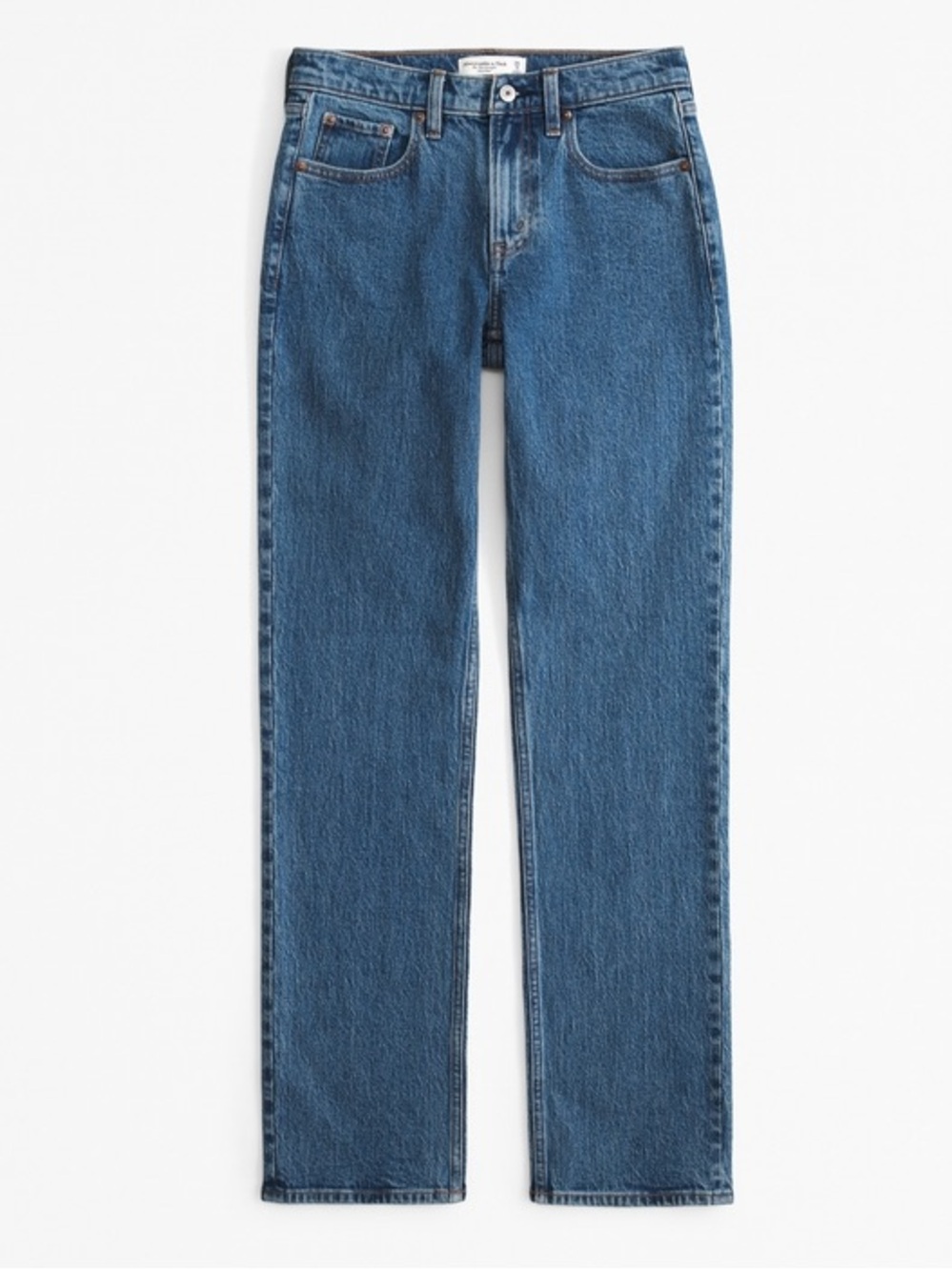 NWT Abercrombie & Fitch Curve Love Mid Rise 90s Straight Jean Blue Size 25